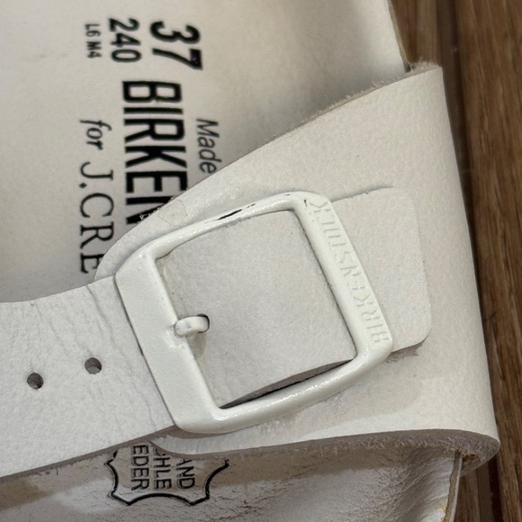 Birkenstock for J. Crew Madrid White Sandal Sz 37 W6 Slip-On Summer Casual - Picture 3 of 13